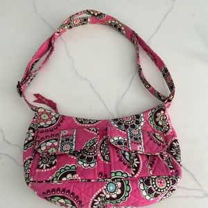 Vera Bradley Pink Cupcakes shoulder bag. Approx 10 x 6 in.
